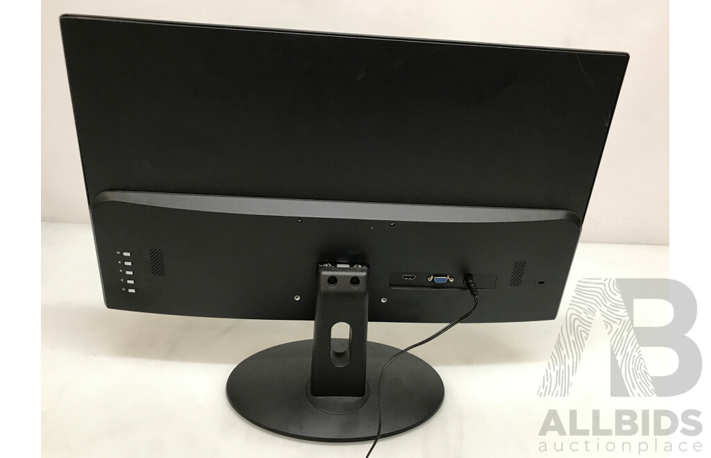 Acer, Dahua, and Blaupunkt Monitors with Universal Tablet Holders - Lot of 5