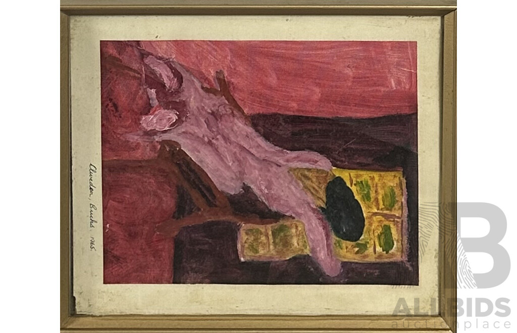 James Scott-Findlay, (20th Century), Marilyn at The Window, (1965), Vintage Oil on Card, 32 x 27 cm (frame)