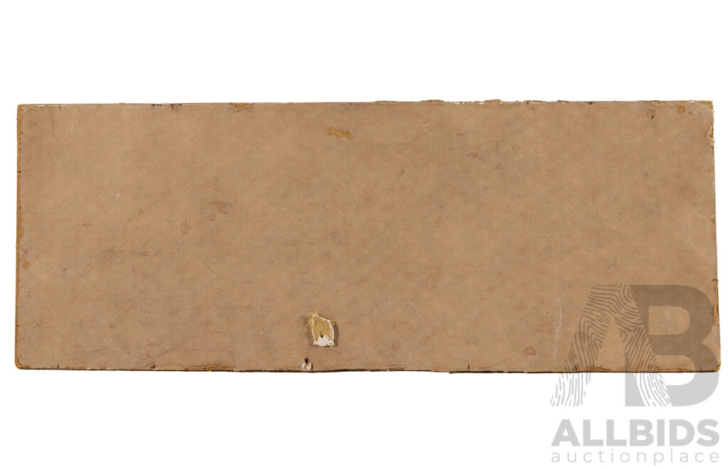 Charles David Jones Bryant (Early 20th Century, Australian,1883-1937), The Cove, Papua New Guinea (c1923), Canvas on Cardboard, 15 x 40 cm