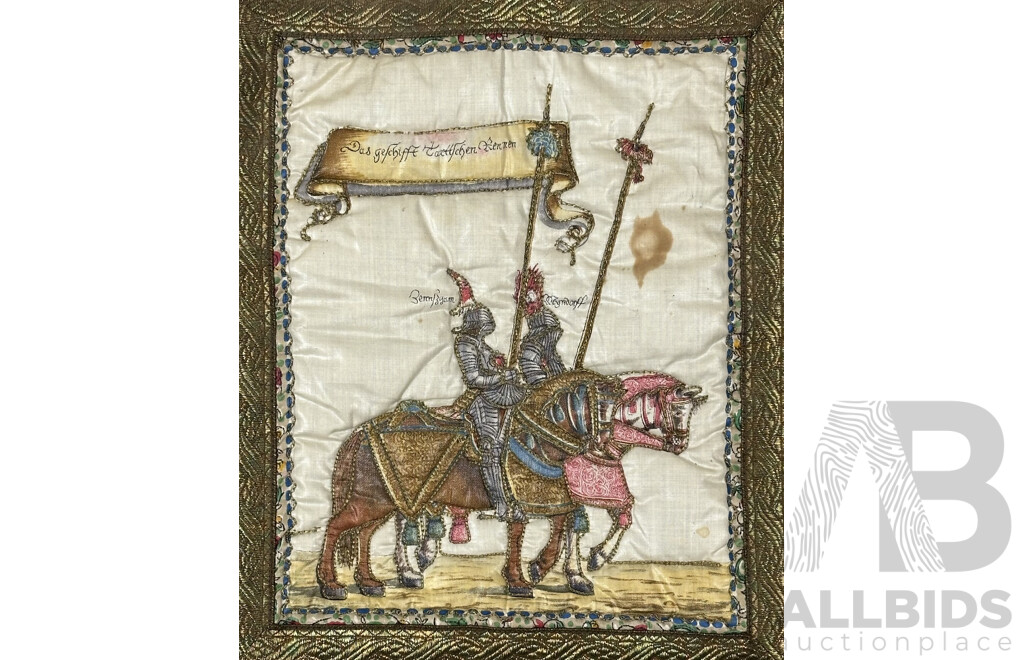 Collection of Art Works - Including Warren Kimble Folk Art Cat Print, Empty Frame, Bright Night by Sarah Gibson & Vintage Austrian Horse Hanging Cloth Panel, 34 x 42 cm (largest) (4)