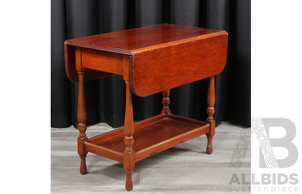 Mahogany Two Tier Table with Drop Sides