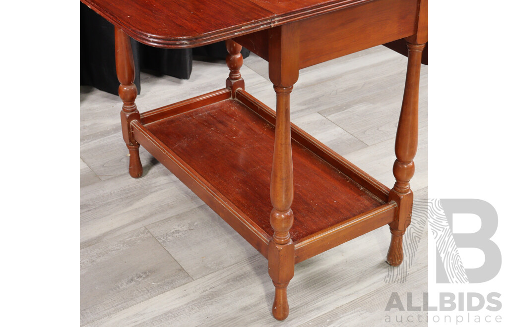 Mahogany Two Tier Table with Drop Sides