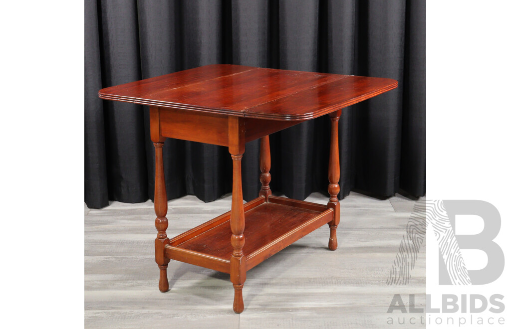 Mahogany Two Tier Table with Drop Sides