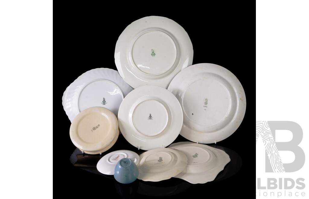 Collection English Royal Doulton Porcelain Plates, Childrens Bowl, Duo