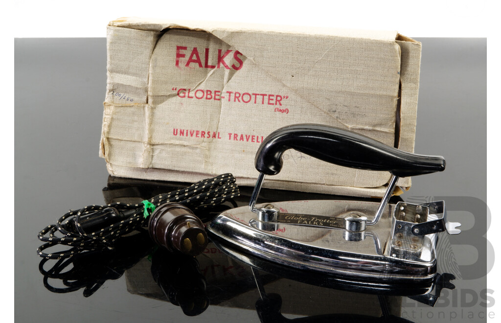 Vintage British Made Falks Globetrotter Universal Travelling Iron