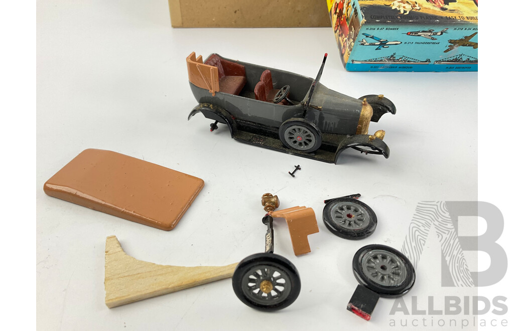 Vintage Revell Model Vintage Model Cars Including 1912 Packard, 1911 Rolls Royce, Including Enamel Paints
