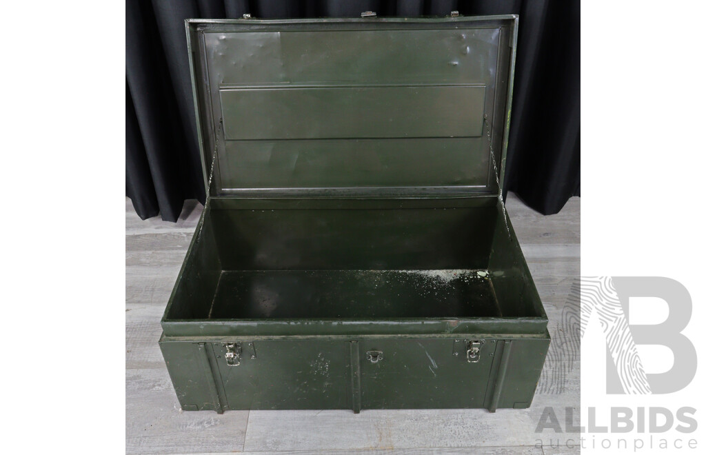 Vintage Metal Military Trunk