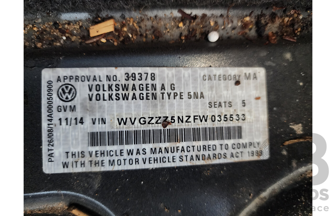 11/2014 Volkswagen Tiguan 132 TSI (4x4) 5NC MY15 4d Wagon Black 2.0L