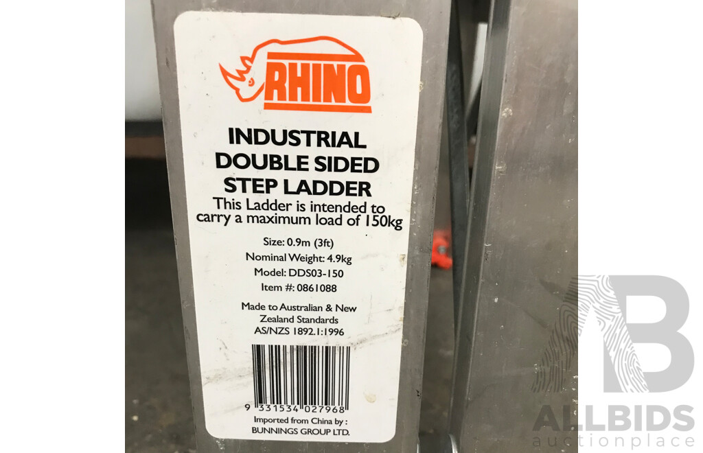 Rhino Industrial Double Sided Step Ladder