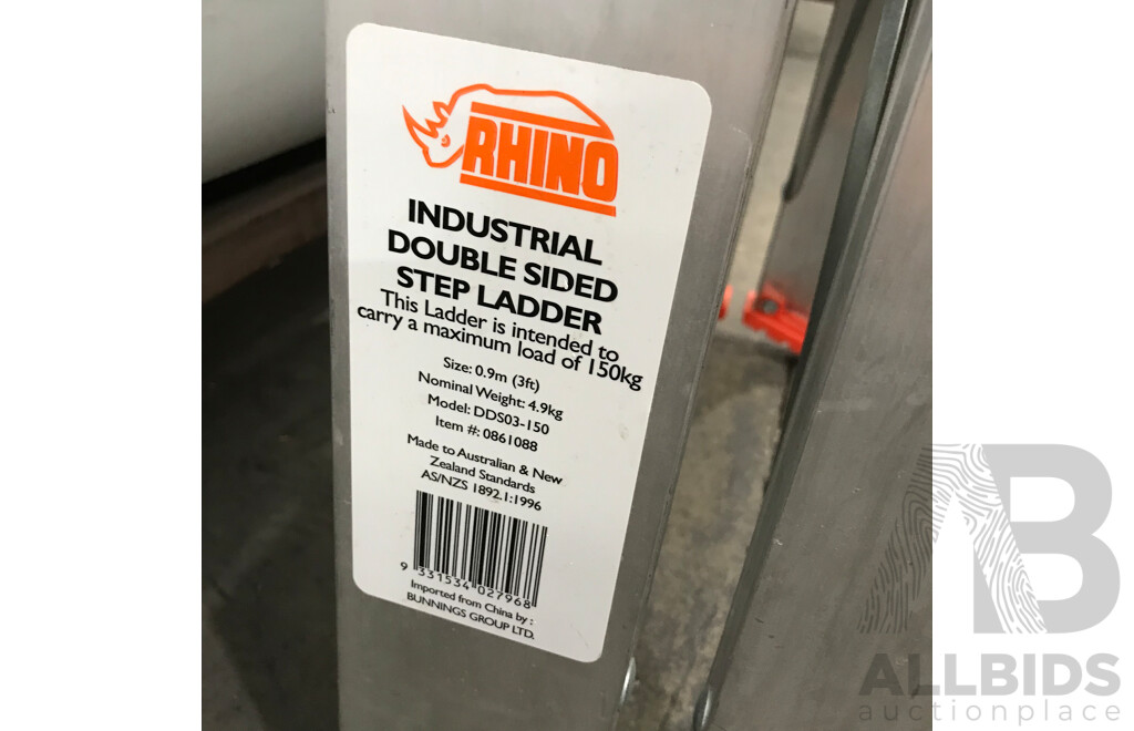 Rhino Industrial Double-Sided Step Ladder