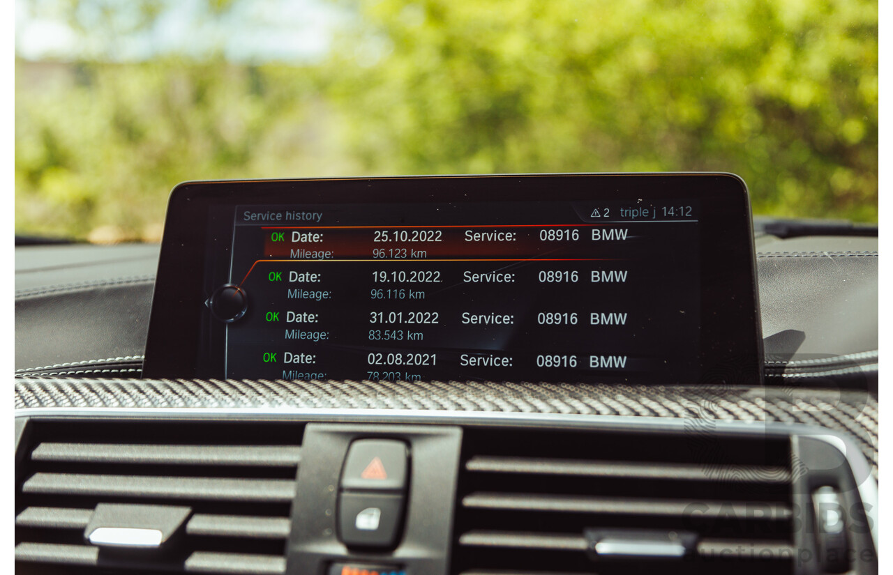 3/2017 BMW M3 Competition LCI F80 4d Sedan Black Sapphire Metallic Twin Turbo 3.0L