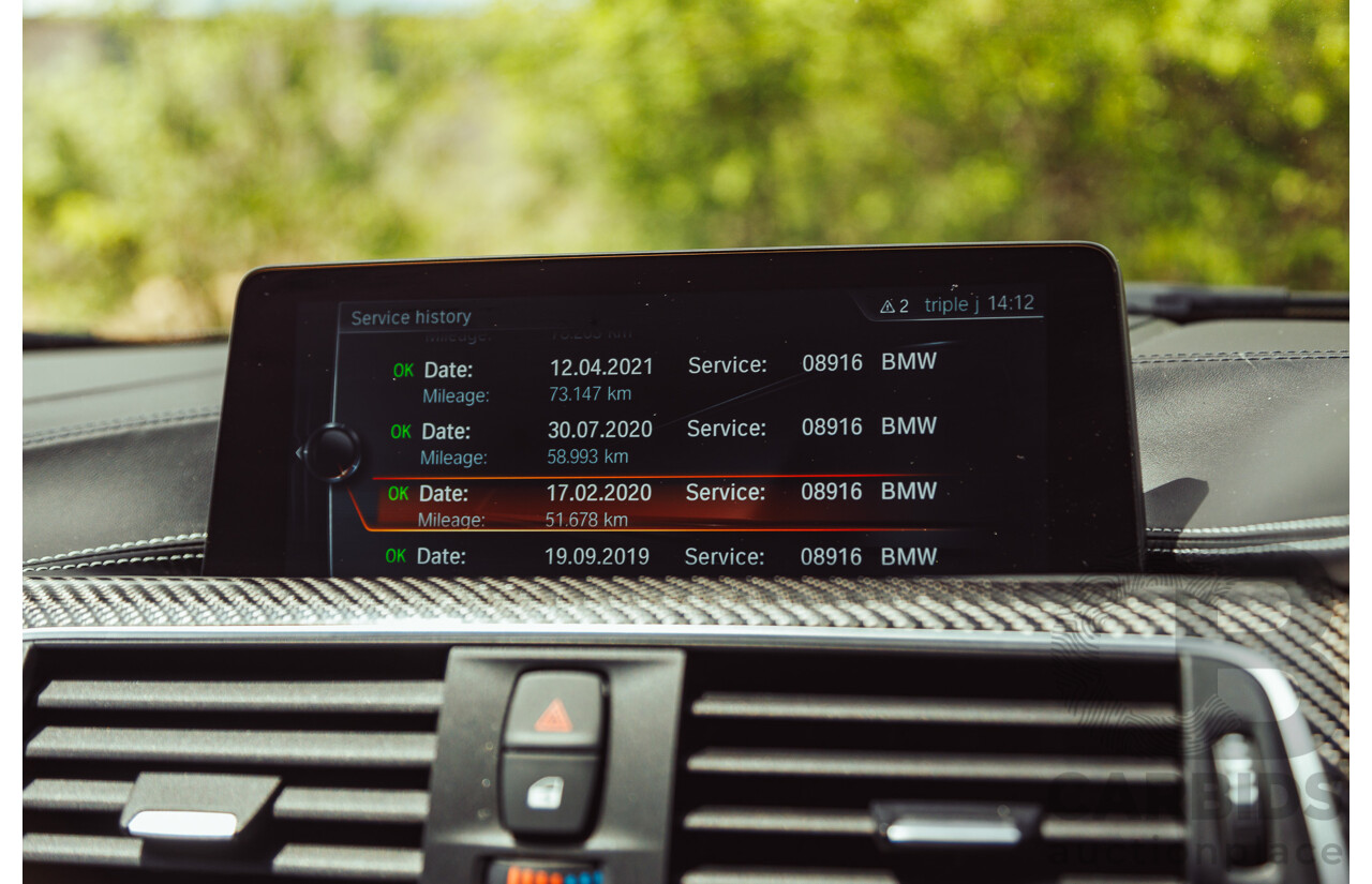 3/2017 BMW M3 Competition LCI F80 4d Sedan Black Sapphire Metallic Twin Turbo 3.0L