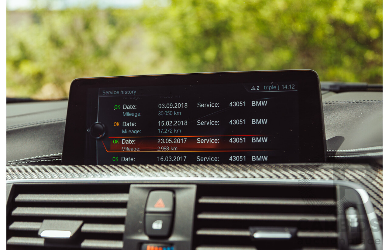 3/2017 BMW M3 Competition LCI F80 4d Sedan Black Sapphire Metallic Twin Turbo 3.0L