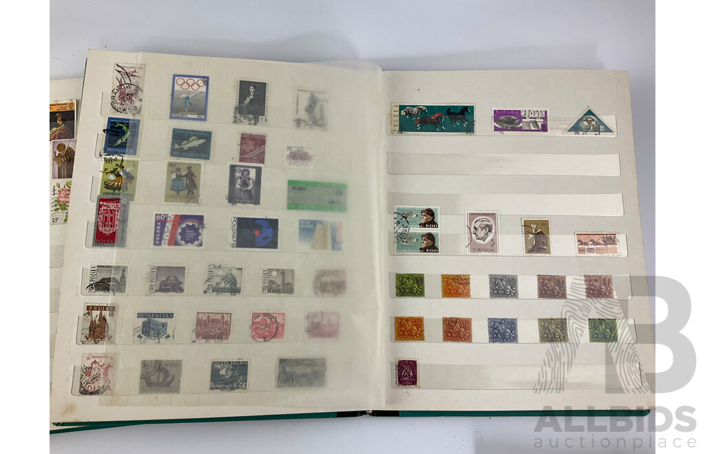 Three Albums of Cancelled International Stamps Including Australian Predecimal, Vietnam, Russia, Qatar, UAE, France, Thailand, New Zealand, Germany, PNG, Rwanda and More