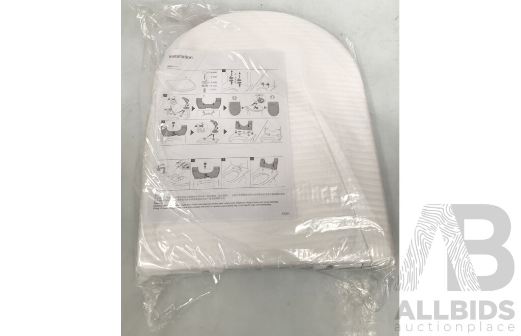 YEAUPE PRO D-Form Toilet Seat with Soft-Close Mechanism - Box of 5 - ORP $522.45