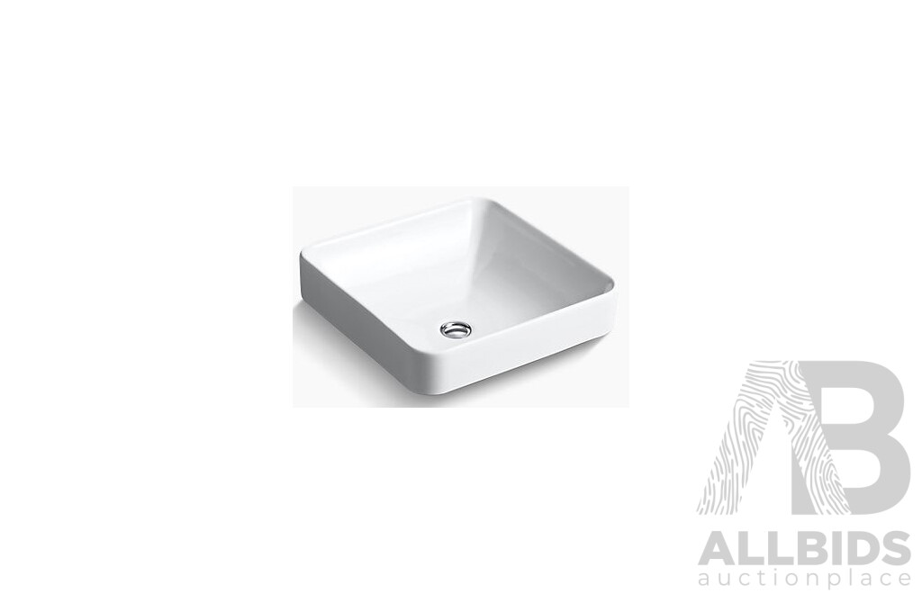 Kohler Forefront Square Vessel Countertop Ceramic Basin - Brand New - ORP $459.00