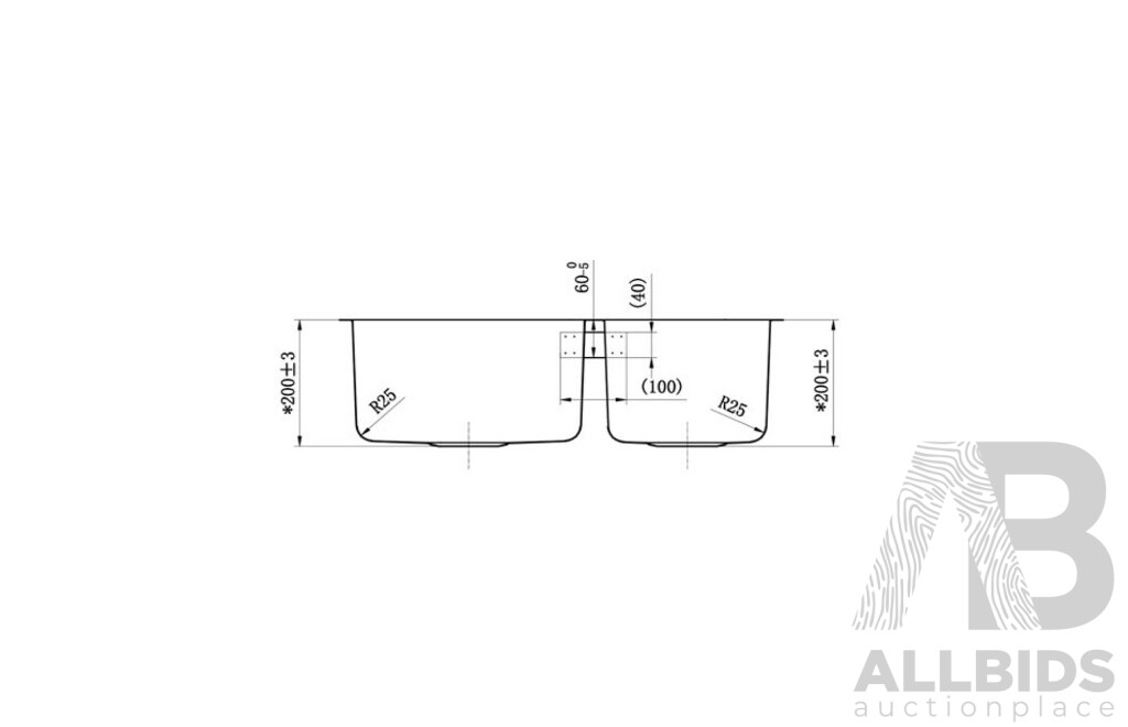 Forme Soul Square 1 ¾ Bowl Universal Sink(LH) - 670mm - Brand New - ORP $499.00