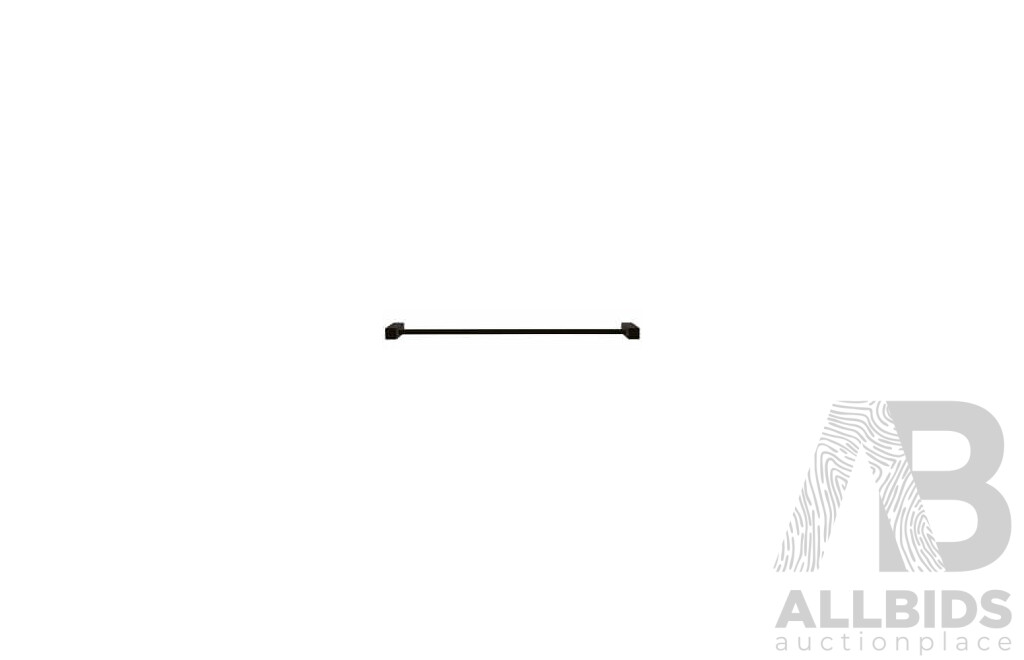 Forme 600mm Black Satin Single Towel Rail(Square) - Lot of Six - Brand New - RRP $900.00