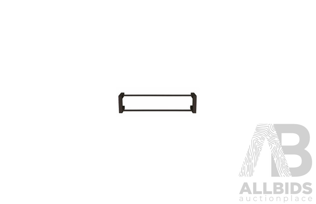 Forme 600mm Black Satin Double Towel Rail(Square) - Lot of Three - Brand New - RRP $900.00