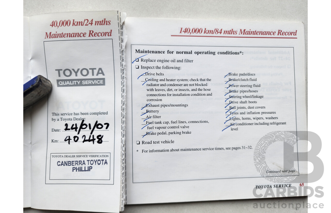 4/2003 Toyota Corolla Ascent ZZE122R 4d Sedan White 1.8L