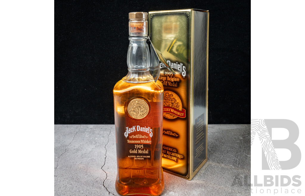 Boxed Jack Daniel’s 1905 Liege Belgium Gold Medal Tennessee Whiskey