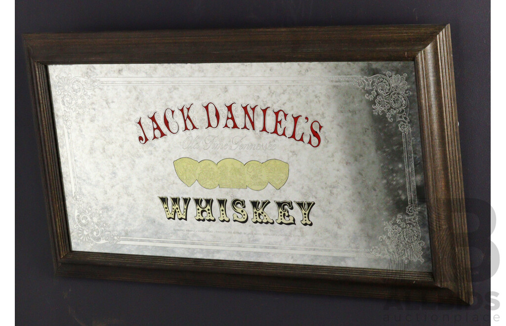 Reproduction Jack Daniel’s Timber Framed Bar Mirror