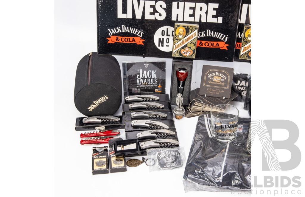 Collection of Jack Daniels Merchandise Inc Shirt, Playing Cards and More