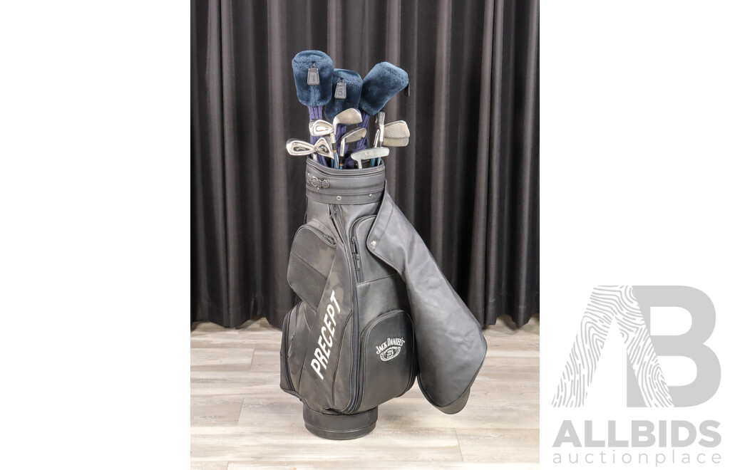 Set of 13 Jack Daniels Golf Clubs in Bag by Bridgestone