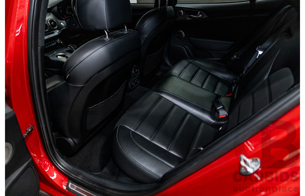 01/2018 Build 12/2017 Kia Stinger GT CK MY18 (344) 4d Sedan Hichroma Red Metallic (Grey Wrap) Twin Turbo 3.3L