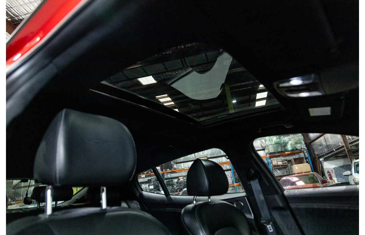 01/2018 Build 12/2017 Kia Stinger GT CK MY18 (344) 4d Sedan Hichroma Red Metallic (Grey Wrap) Twin Turbo 3.3L