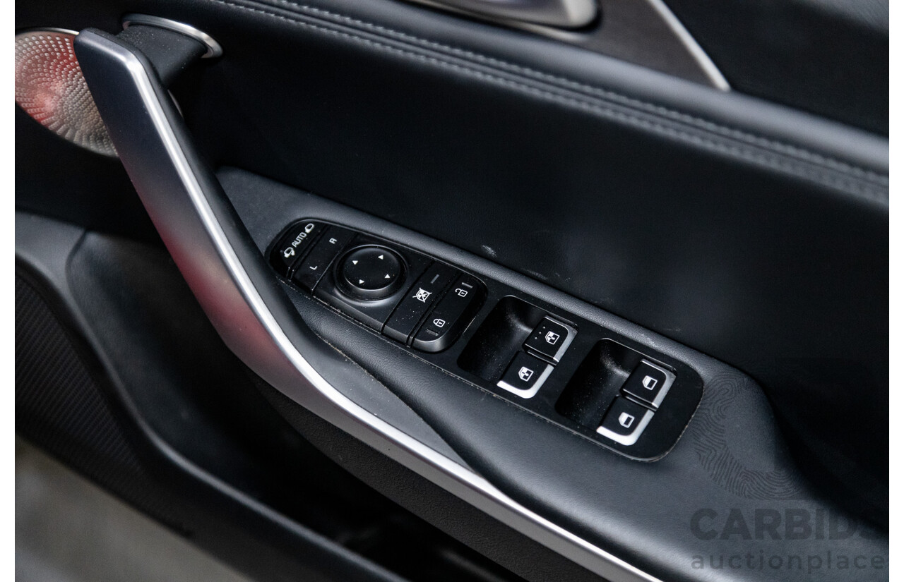 01/2018 Build 12/2017 Kia Stinger GT CK MY18 (344) 4d Sedan Hichroma Red Metallic (Grey Wrap) Twin Turbo 3.3L