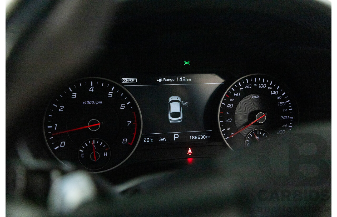 01/2018 Build 12/2017 Kia Stinger GT CK MY18 (344) 4d Sedan Hichroma Red Metallic (Grey Wrap) Twin Turbo 3.3L