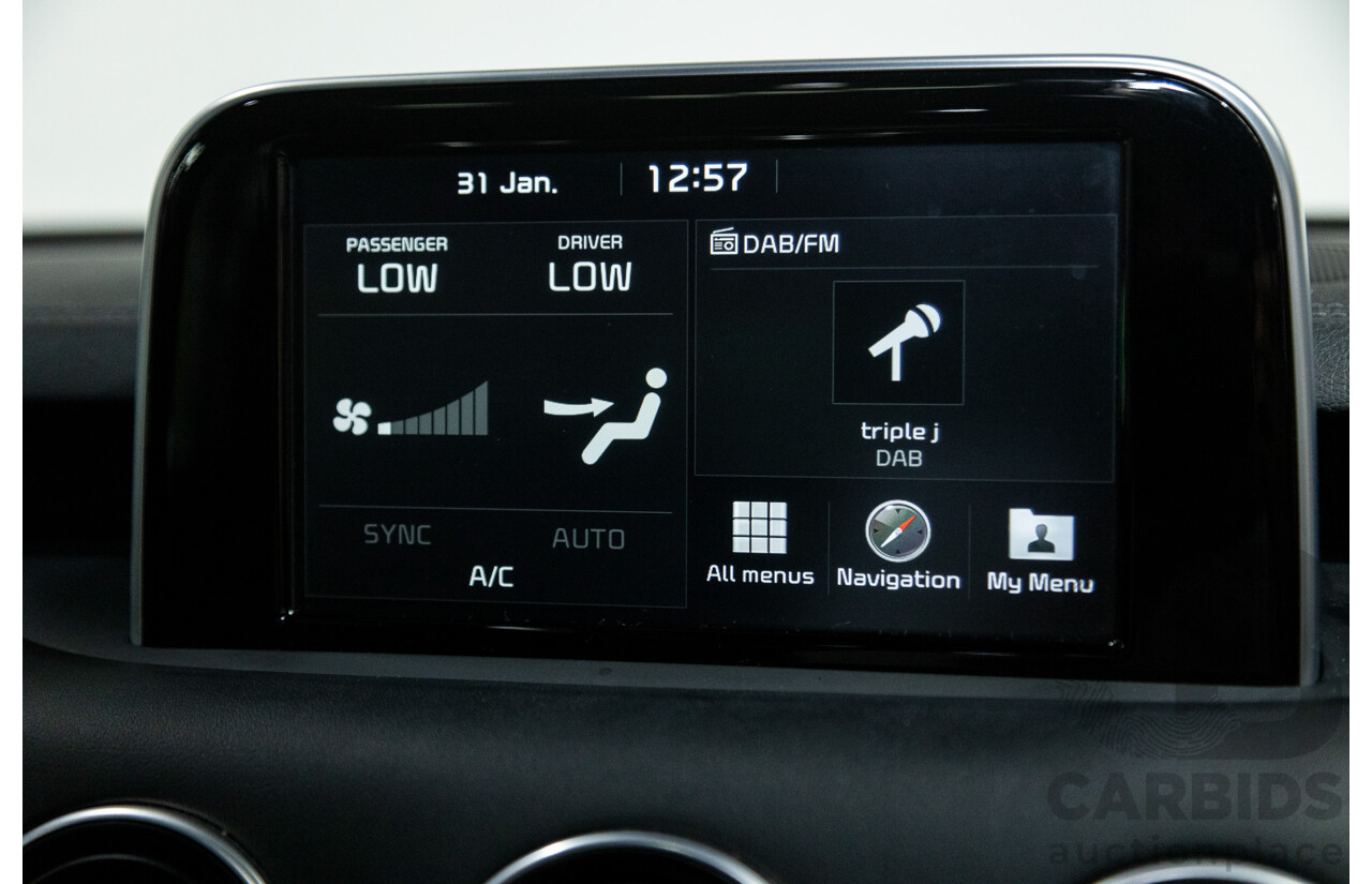 01/2018 Build 12/2017 Kia Stinger GT CK MY18 (344) 4d Sedan Hichroma Red Metallic (Grey Wrap) Twin Turbo 3.3L