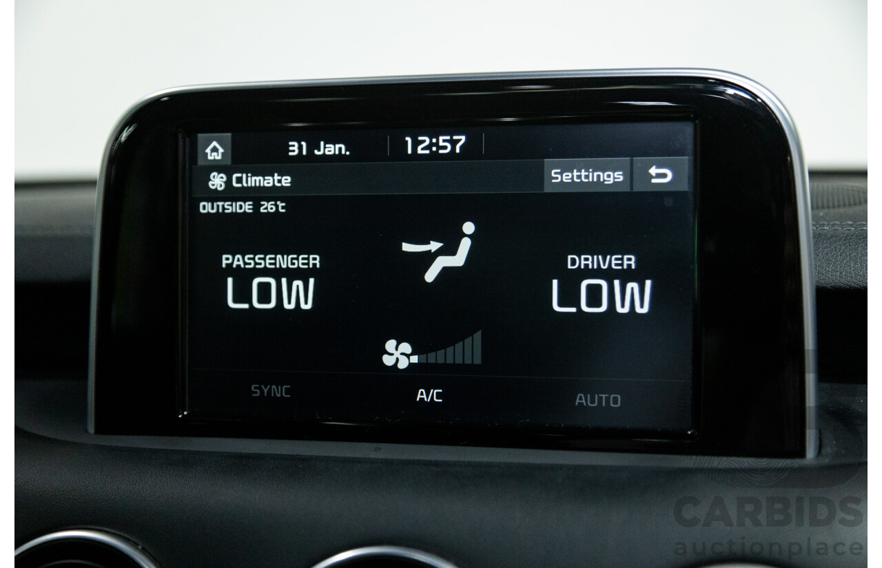 01/2018 Build 12/2017 Kia Stinger GT CK MY18 (344) 4d Sedan Hichroma Red Metallic (Grey Wrap) Twin Turbo 3.3L