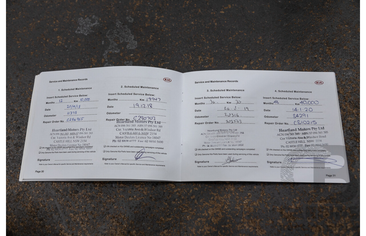 01/2018 Build 12/2017 Kia Stinger GT CK MY18 (344) 4d Sedan Hichroma Red Metallic (Grey Wrap) Twin Turbo 3.3L