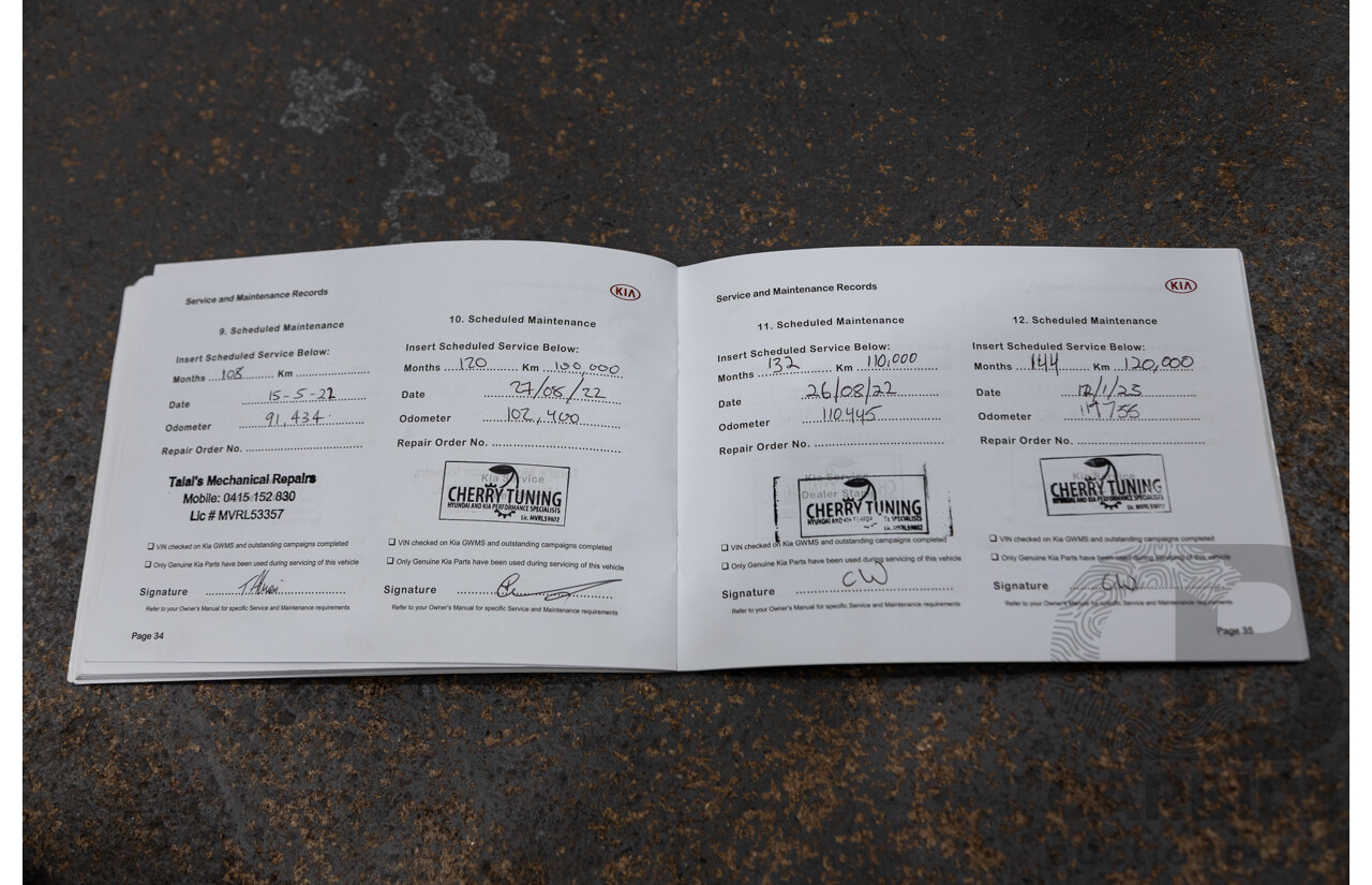 01/2018 Build 12/2017 Kia Stinger GT CK MY18 (344) 4d Sedan Hichroma Red Metallic (Grey Wrap) Twin Turbo 3.3L