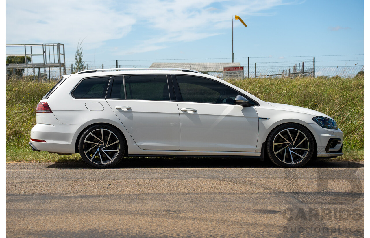 04/2019 Volkswagen Golf R (AWD) Mk7.5 AU MY19 4D Wagon Pure White Turbo 2.0L