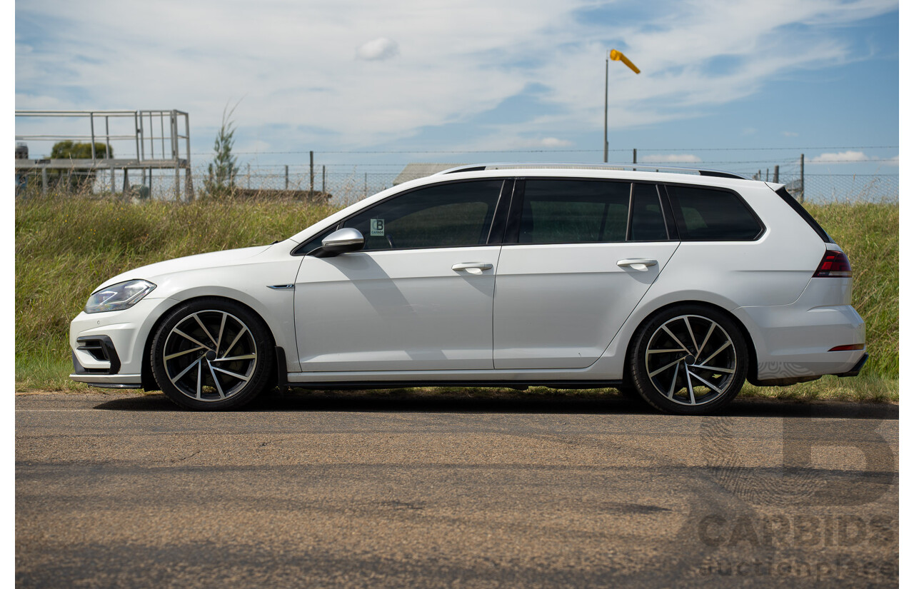 04/2019 Volkswagen Golf R (AWD) Mk7.5 AU MY19 4D Wagon Pure White Turbo 2.0L