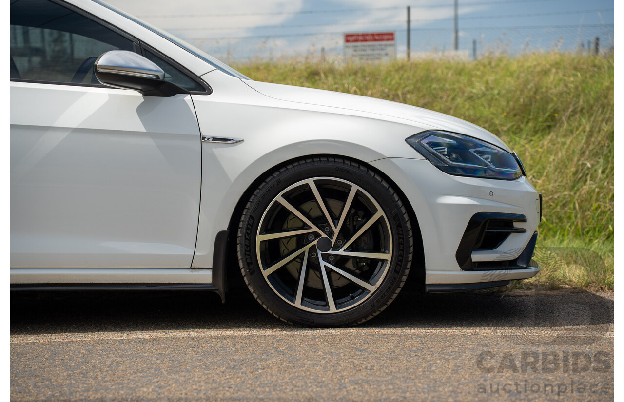 04/2019 Volkswagen Golf R (AWD) Mk7.5 AU MY19 4D Wagon Pure White Turbo 2.0L