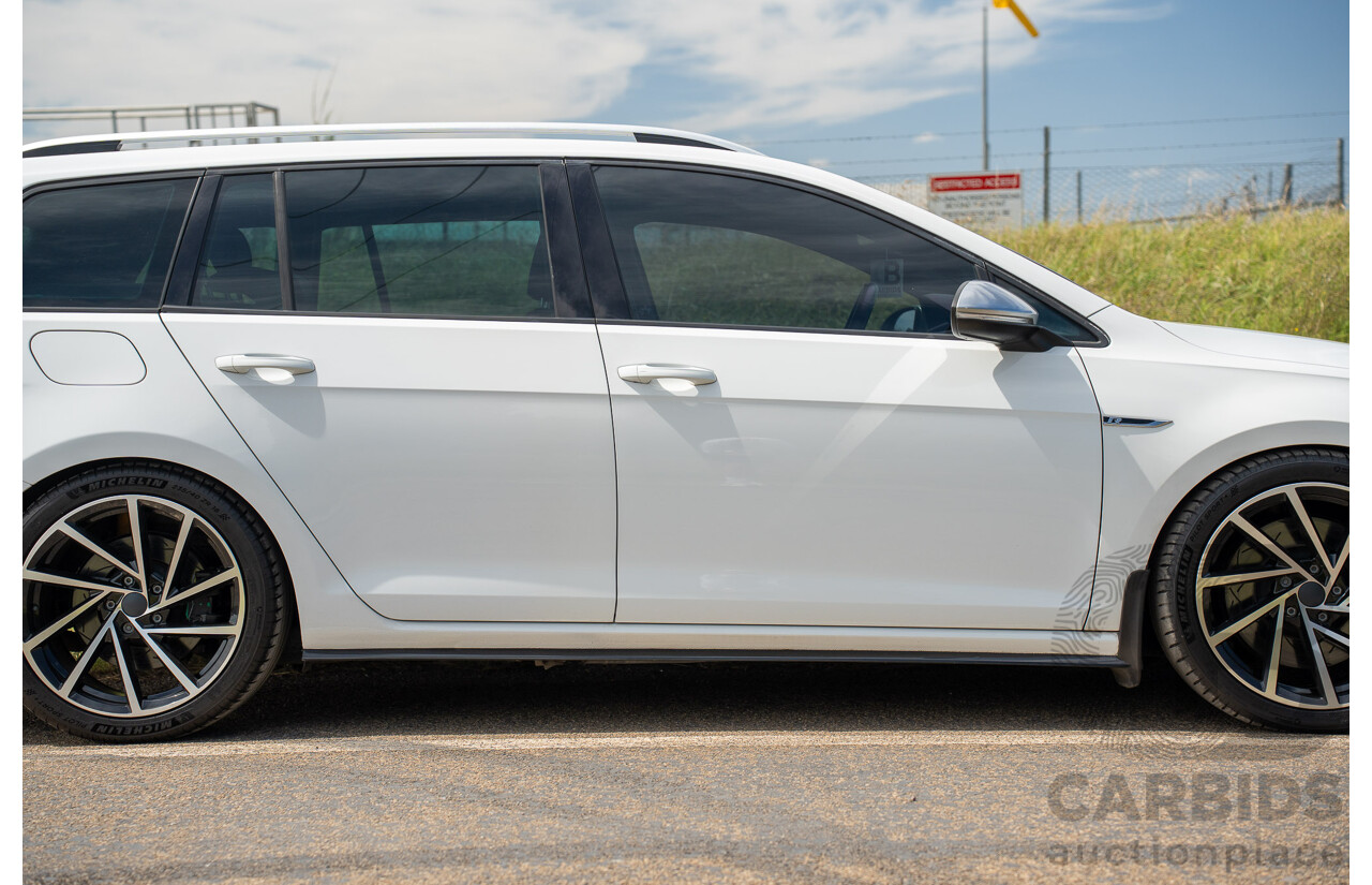 04/2019 Volkswagen Golf R (AWD) Mk7.5 AU MY19 4D Wagon Pure White Turbo 2.0L