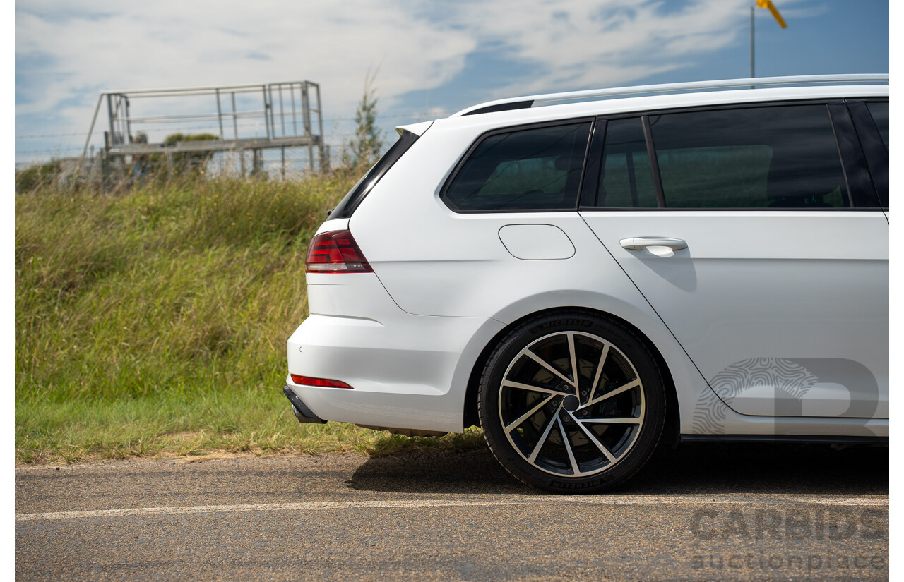 04/2019 Volkswagen Golf R (AWD) Mk7.5 AU MY19 4D Wagon Pure White Turbo 2.0L