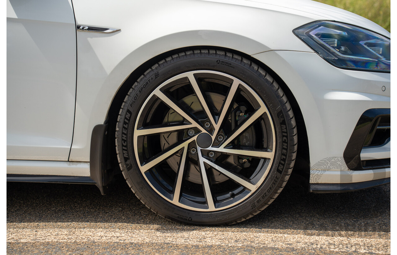 04/2019 Volkswagen Golf R (AWD) Mk7.5 AU MY19 4D Wagon Pure White Turbo 2.0L