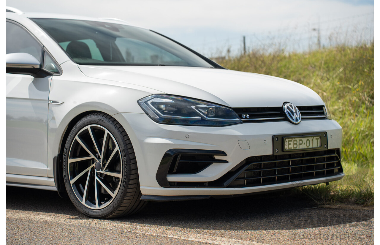 04/2019 Volkswagen Golf R (AWD) Mk7.5 AU MY19 4D Wagon Pure White Turbo 2.0L