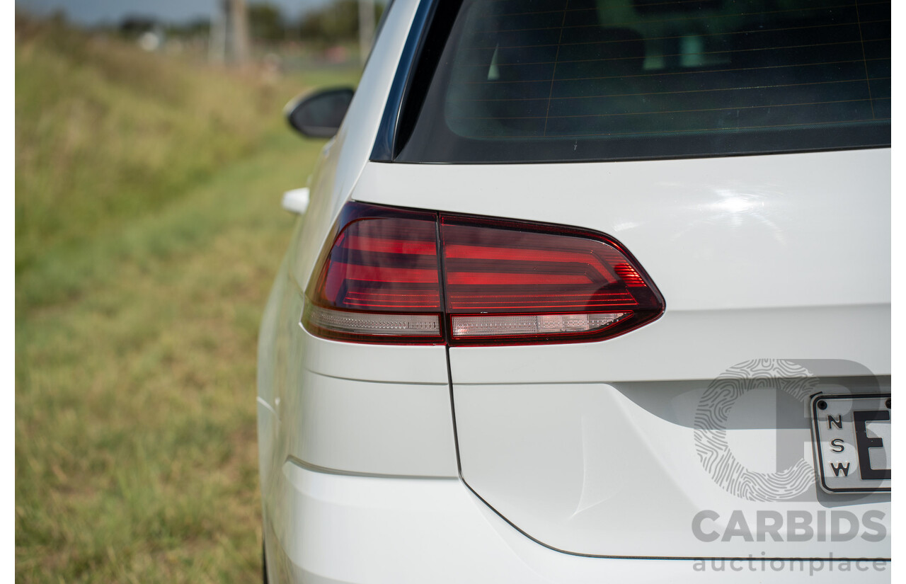 04/2019 Volkswagen Golf R (AWD) Mk7.5 AU MY19 4D Wagon Pure White Turbo 2.0L