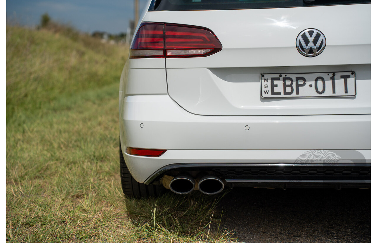04/2019 Volkswagen Golf R (AWD) Mk7.5 AU MY19 4D Wagon Pure White Turbo 2.0L