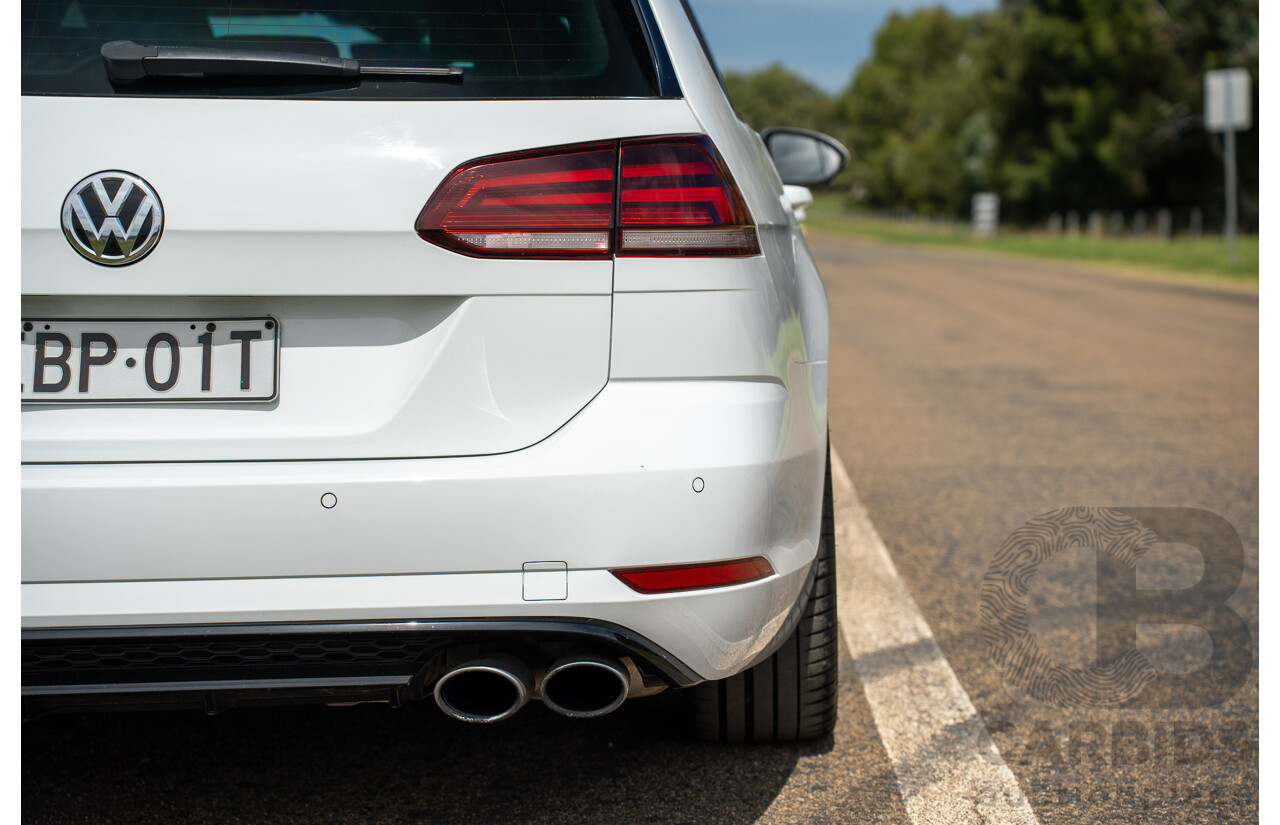 04/2019 Volkswagen Golf R (AWD) Mk7.5 AU MY19 4D Wagon Pure White Turbo 2.0L