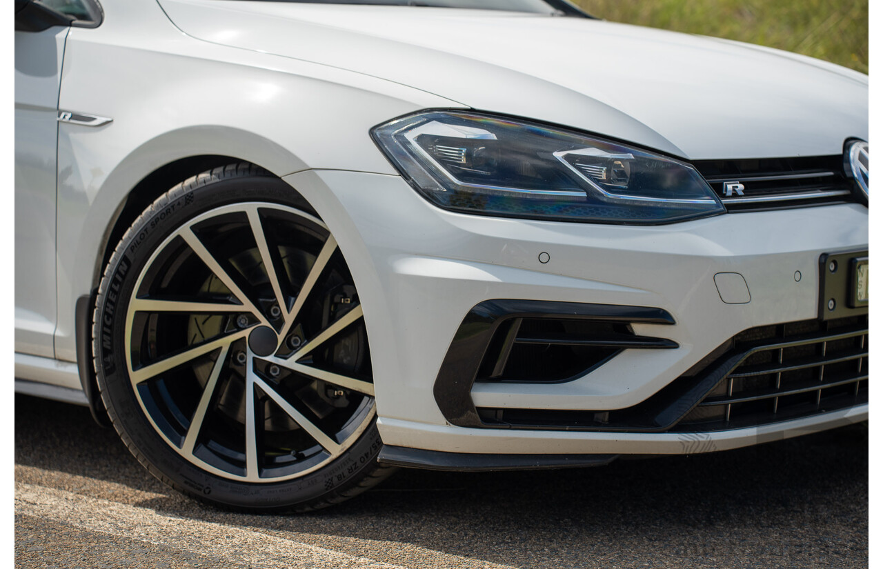 04/2019 Volkswagen Golf R (AWD) Mk7.5 AU MY19 4D Wagon Pure White Turbo 2.0L