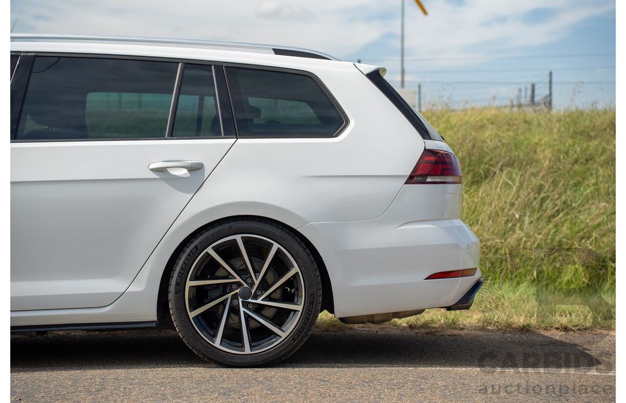 04/2019 Volkswagen Golf R (AWD) Mk7.5 AU MY19 4D Wagon Pure White Turbo 2.0L
