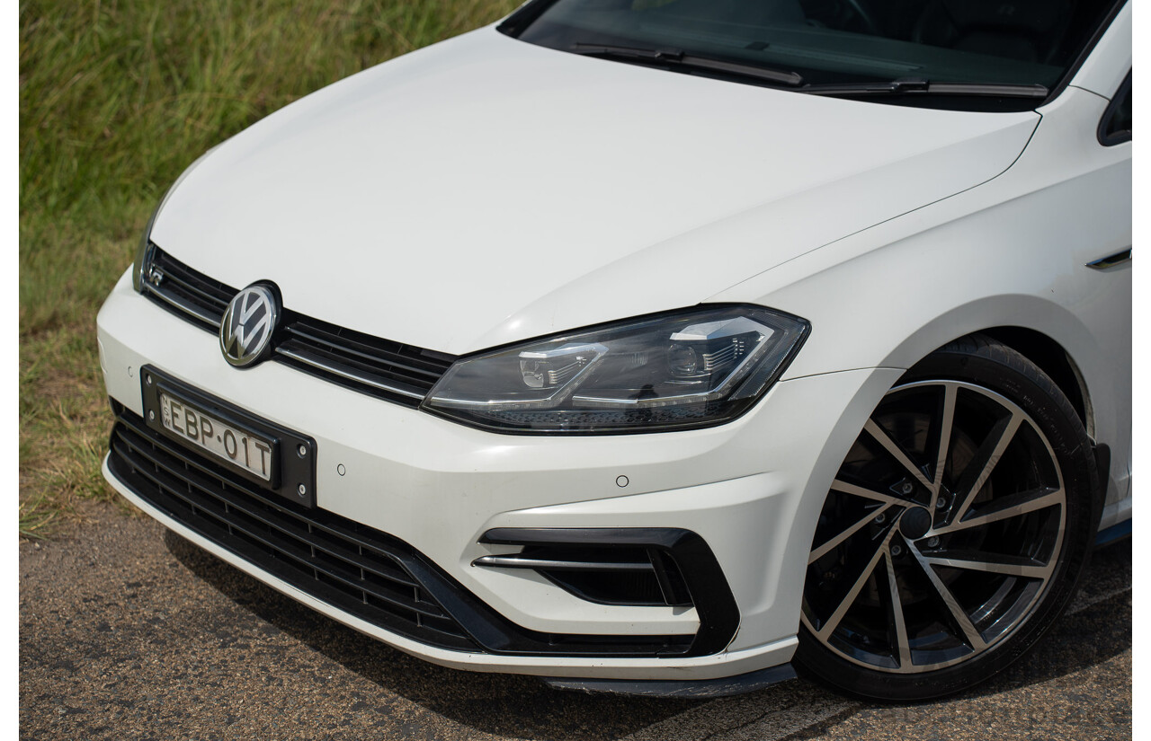 04/2019 Volkswagen Golf R (AWD) Mk7.5 AU MY19 4D Wagon Pure White Turbo 2.0L