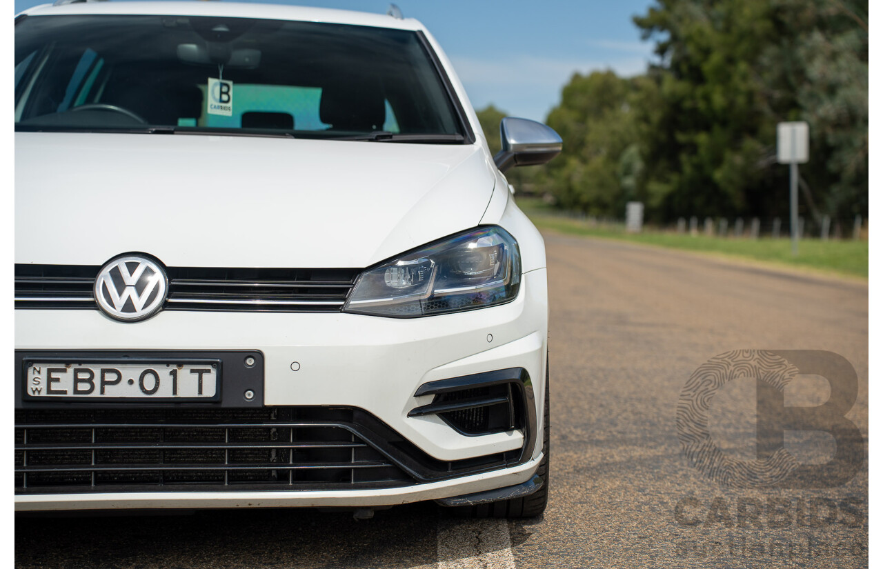 04/2019 Volkswagen Golf R (AWD) Mk7.5 AU MY19 4D Wagon Pure White Turbo 2.0L